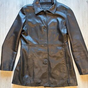 Andrew Marc Women's Sleek Black Leather Jacket
